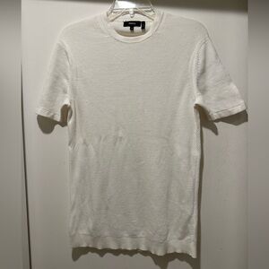 Theory Cream Short Sleeve Men's Tee 99% Cotton Size XS
